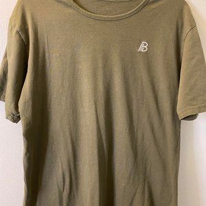 Olive Green Men Scoop Tee